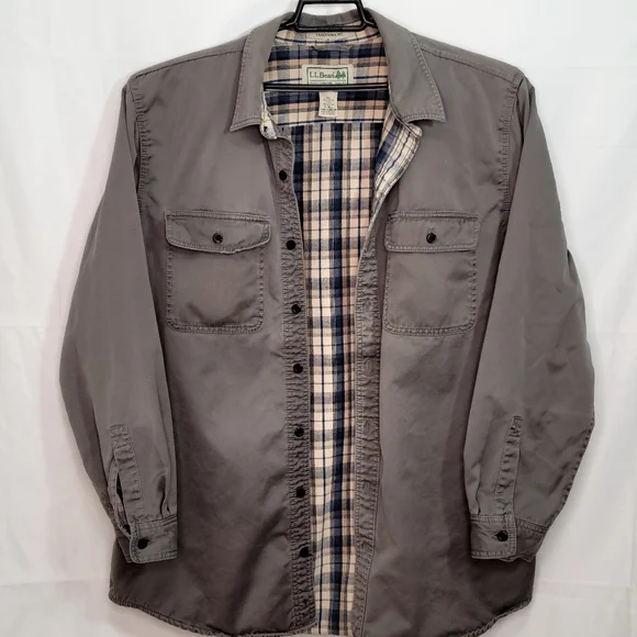 LL Bean Flannel Lined Shirt Large - Picture 5 of 13